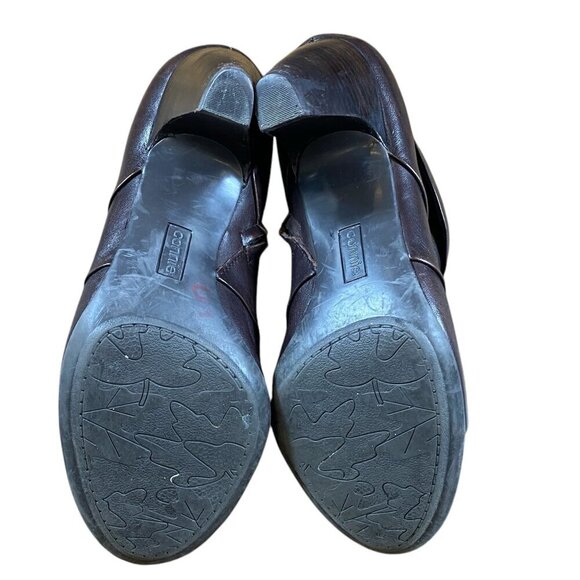 Connie Boots Women's Colleen Side Zip Ankle Bootie Leather Heels 7M Brown #329C - Picture 8 of 9